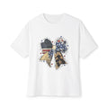 Patriotic Bow Tee — American Flag Glitter Bow Oversized T-Shirt (Copy)